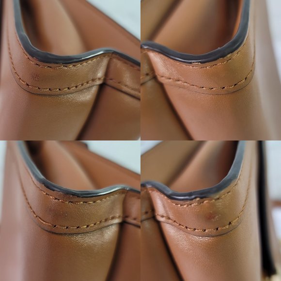 Michael Kors Whitney Large Leather Convertible Chain Shoulder Brown Leather Bag - Picture 11 of 15